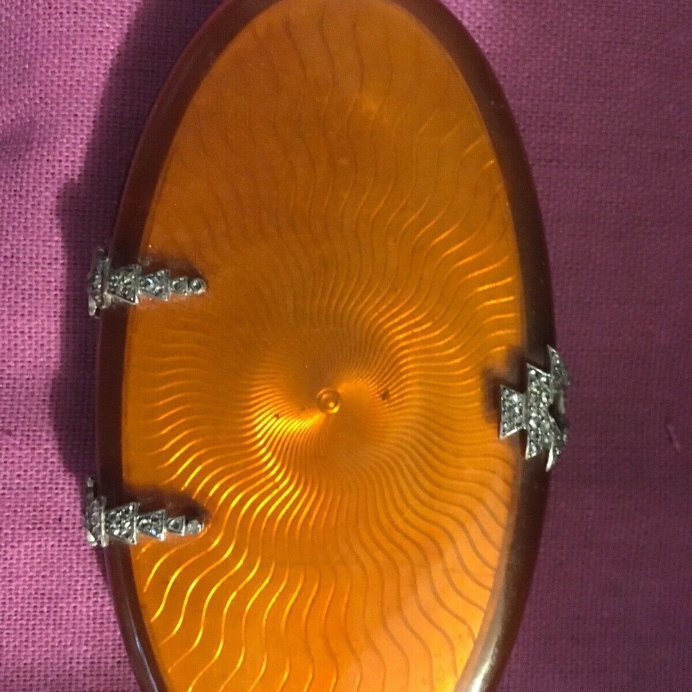 Vtg Art Deco 14K Gold Platinum Diamond Minaudiere